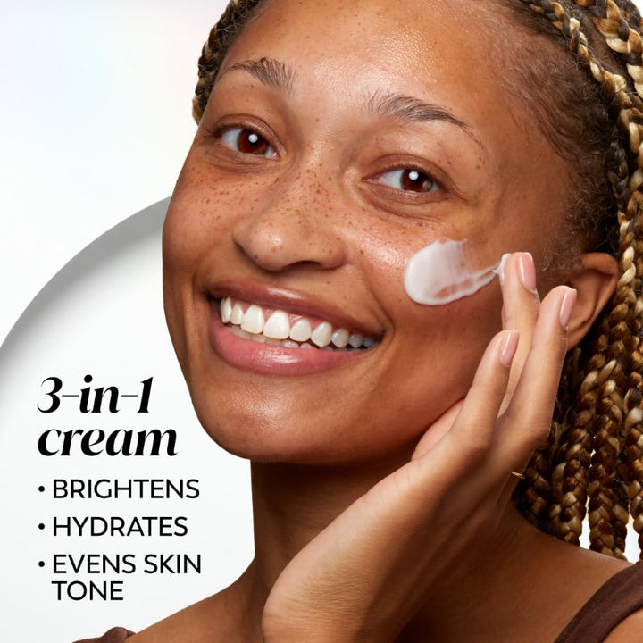 Olay Bright & Even Vitamin C with Lactic Acid Face Moisturizer, 2 Oz Lightweight Brightening Face Cream for Uneven Skin Tone, Recyclable Eco Jar Packaging, Value Size
