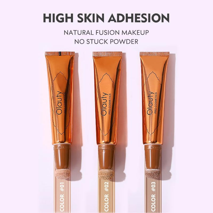 Multi-Function Makeup Pen Highlights and Contouring Pen Matte Dark Brown Concealer Brightening Face Foundation (02# Natural Colors, 28G)