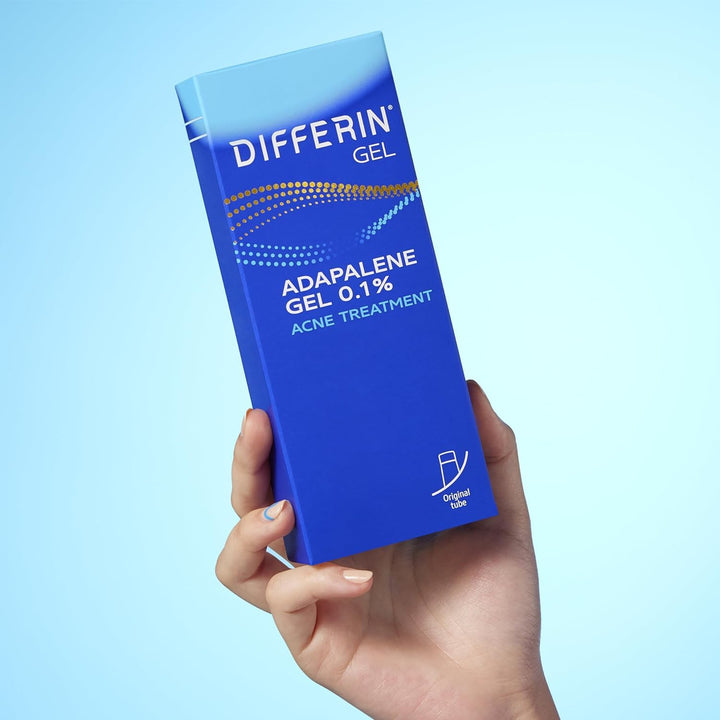 Differin Acne Treatment Gel, 30 Day Supply, Retinoid Treatment for Face with 0.1% Adapalene, Gentle Skin Care for Acne Prone Sensitive Skin, 15G Tube (Packaging May Vary)