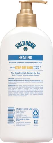 Gold Bond Ultimate Healing Skin Therapy Lotion with Aloe, 14 Oz., Non-Greasy & Hypoallergenic