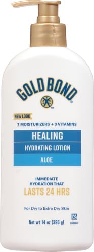 Gold Bond Ultimate Healing Skin Therapy Lotion with Aloe, 14 Oz., Non-Greasy & Hypoallergenic
