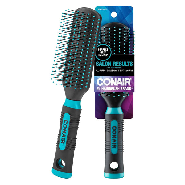 Conair Salon Results Detangling Hairbrush - for Men and Women, All Hair Types with Nylon Bristles