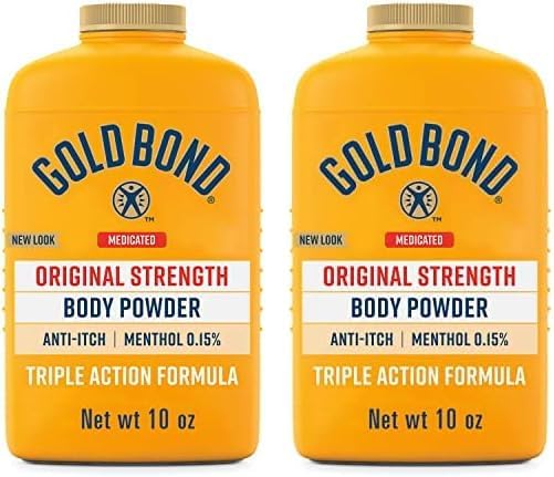Gold Bond Medicated Original Strength Body Powder, 10 Oz., Talc-Free, Anti-Itch, Absorbs & Cools