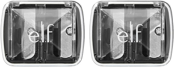 E.L.F., Dual-Pencil Sharpener, Convenient, Essential Tool, Sharpens, Easy to Clean, Travel-Friendly, Compact, Includes Bonus Small Sharpener