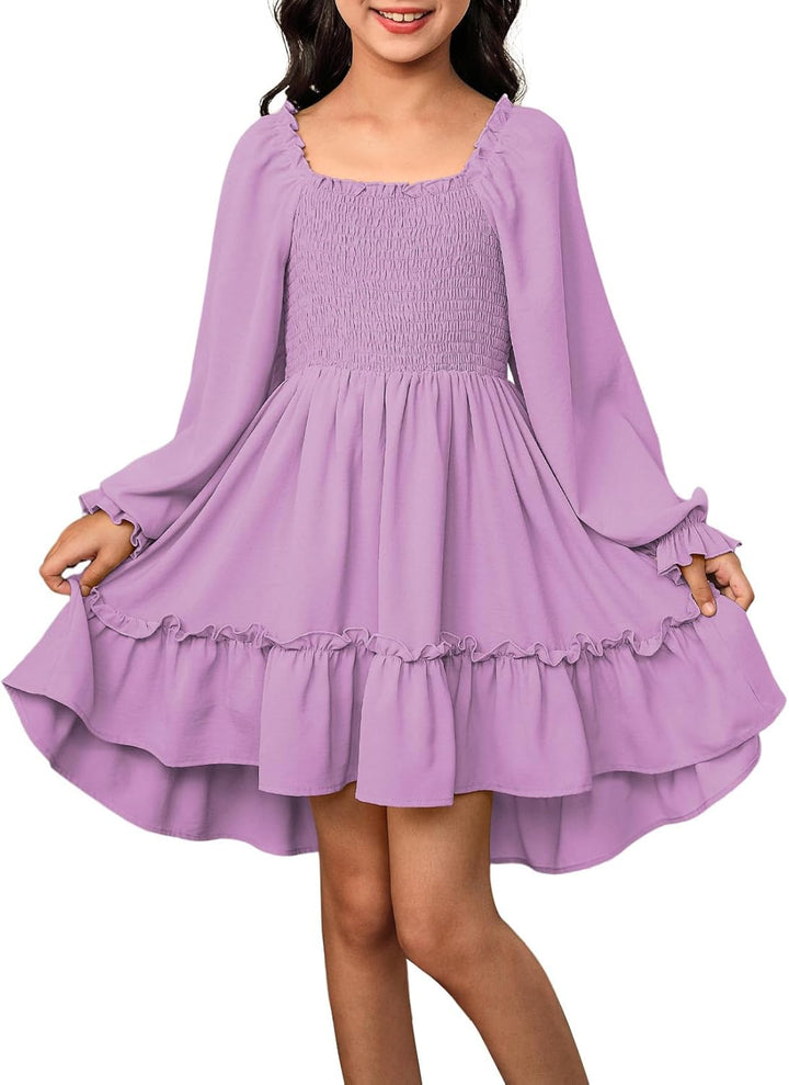 Blibean Tween Girls High Low Hem Dresses Size 4-15 Years
