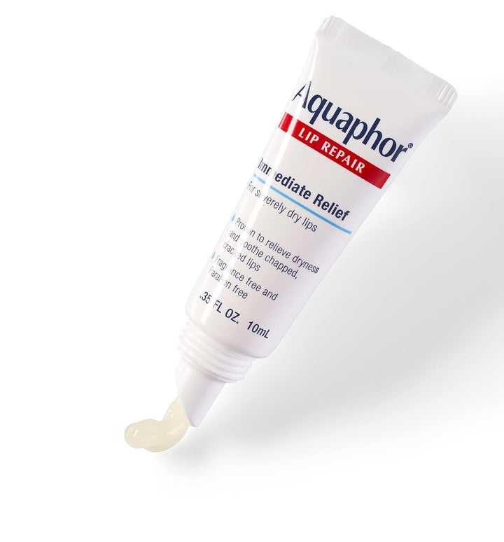 Aquaphor Lip Repair Ointment, Moisturizing Lip Balm Pack, Relieves Dryness, 0.35 Tube, Pack of 2