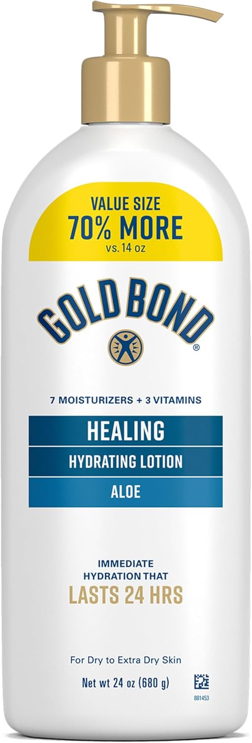 Gold Bond Ultimate Healing Skin Therapy Lotion with Aloe, 14 Oz., Non-Greasy & Hypoallergenic