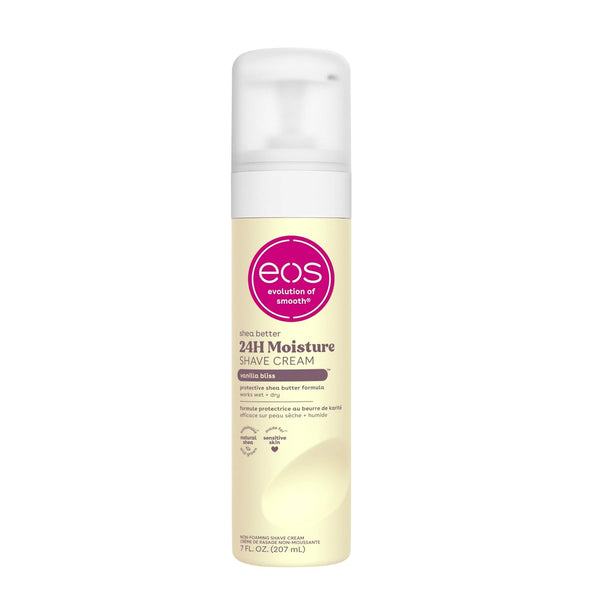 Eos Shea Better Shaving Cream- Vanilla Bliss, Women'S Shave Cream, Skin Care, Doubles as an In-Shower Lotion, 24-Hour Hydration, 7 Fl Oz