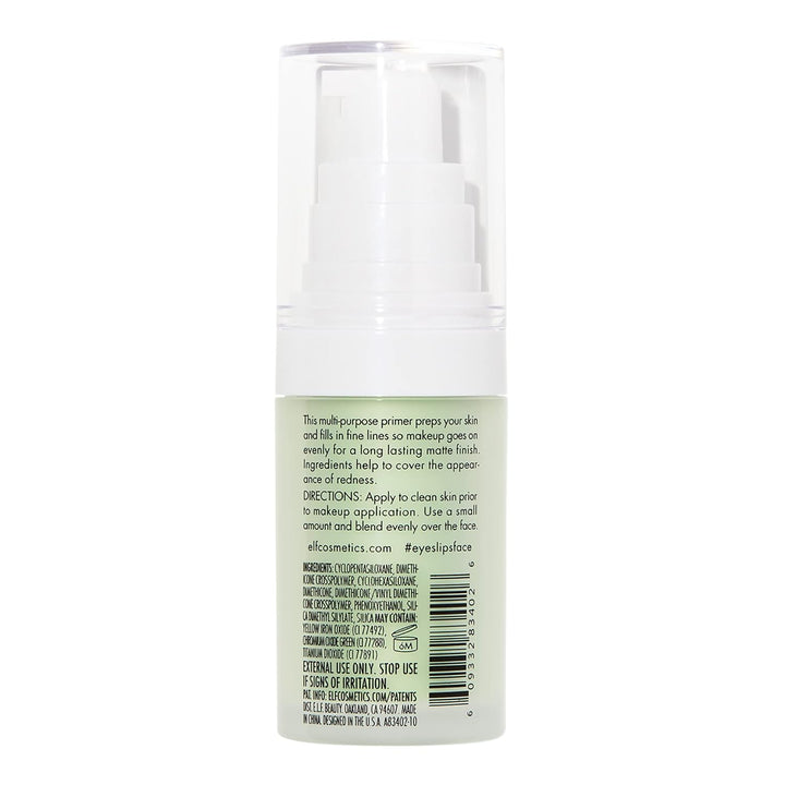 E.L.F. Tone Adjusting Face Primer, Makeup Primer for Neutralizing Uneven Skin Tones & Redness, Grips Makeup to Last, Vegan & Cruelty-Free, Small