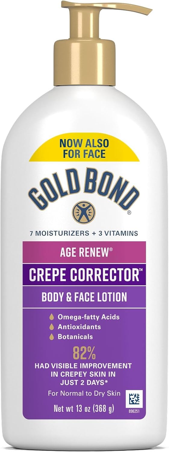 Gold Bond Age Renew Crepe Corrector Body Lotion, Replenishing & Smoothing Formula, 8 Oz.