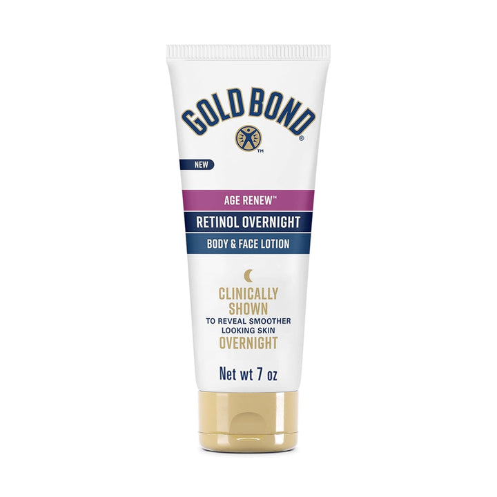 Gold Bond Age Renew Retinol Overnight Body & Face Lotion, with Retinol & Peptide Complex, 13 Oz.