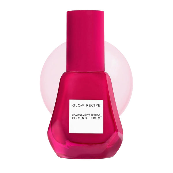 Glow Recipe Pomegranate Copper Peptides Face Serum - Plumping, Firming Multi Peptide anti Aging Serum for Women & Men + Hydrating Hyaluronic Acid to Smooth Lines, Support Collagen & Skin Elastin, 30Ml