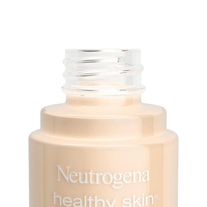 Neutrogena Healthy Skin Liquid Makeup Foundation with Broad Spectrum SPF 20 Sunscreen, Medium Coverage Foundation with Nourishing Pro-Vitamin B5, Classic Ivory 10, 1 Fl. Oz