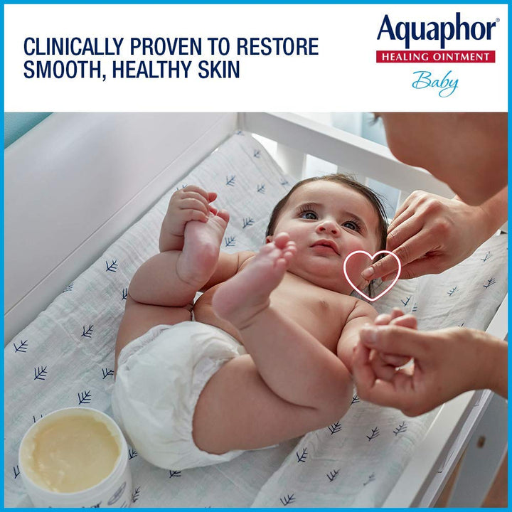 Aquaphor Baby Healing Ointment Advanced Therapy Skin Protectant, Dry Skin and Diaper Rash Ointment, 7 Oz Tube