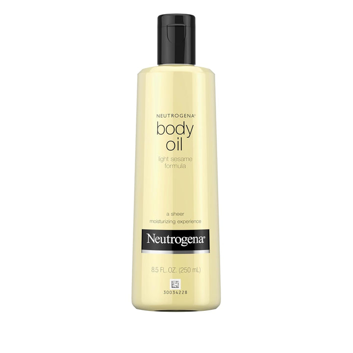 Neutrogena Body Oil Light Sesame Formula, 16 Fl Oz, Radiant Glow Moisturizer for Dry Skin, Bath & Shower Oil for Smooth and Hydrated Skin