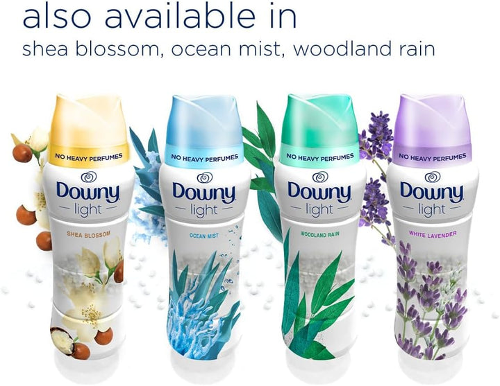 Downy Light Laundry Scent Booster Beads for Washer, Shea Blossom, 24 Oz, with No Heavy Perfumes