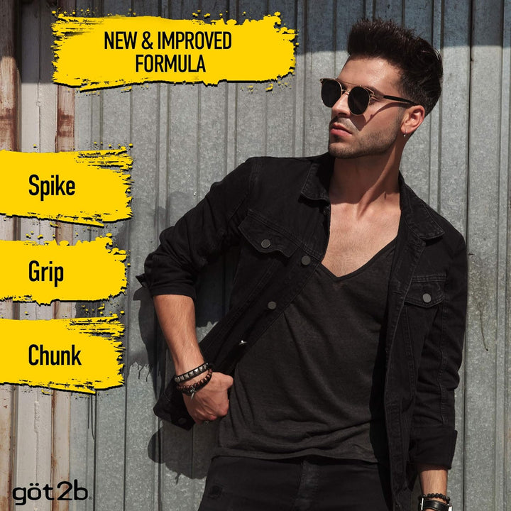 Got2B Glued Styling Spiking Hair Gel 2 - 6 Oz Tubes + 1 Travel 1.25 Oz Tube