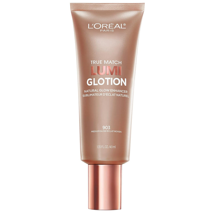 L'Oreal Paris Makeup True Match Lumi Glotion, Natural Glow Enhancer, Illuminator Highlighter, Bronzing Drops for a Sun-Kissed Glow, 904 Deep