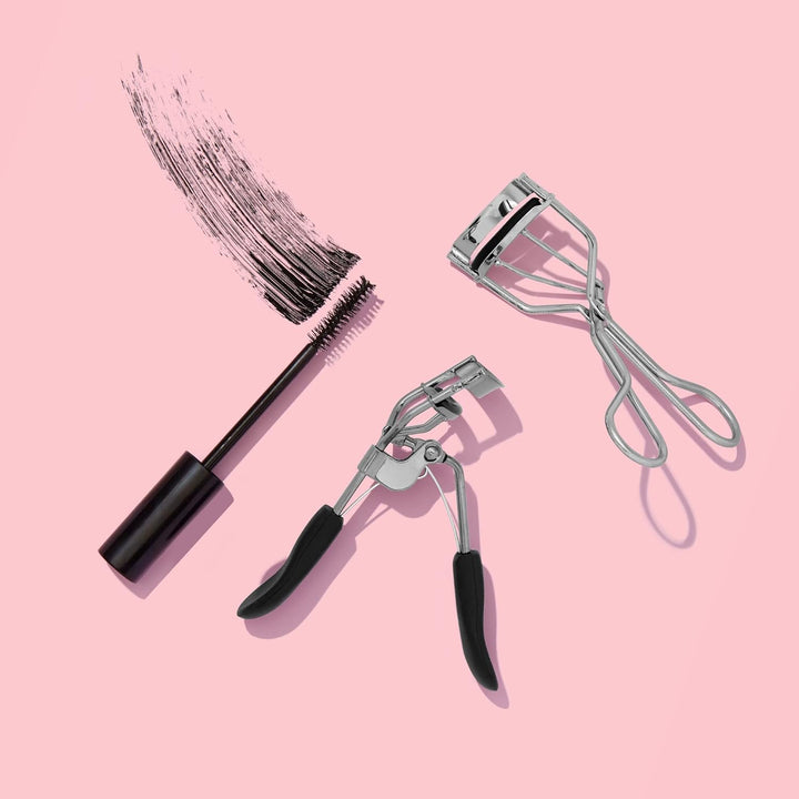 E.L.F. Pro Eyelash Curler, Strong, Contoured, Eye-Opening, Voluminous Lashes, Includes Additional Rubber Replacement Pad, Silver
