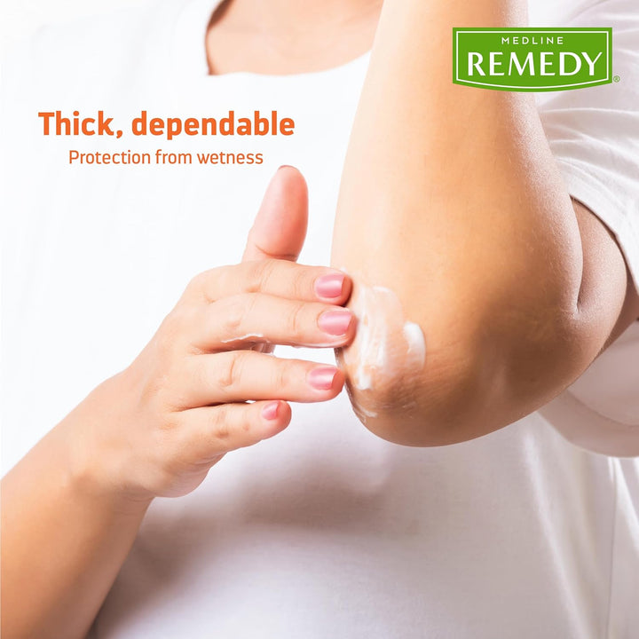 Medline Remedy Essentials Zinc Oxide Skin Protectant Paste (4 Oz Tube), Unscented, Barrier, Incontinence Cream, Diaper Rash, Adults, Elderly, Hypoallergenic, Paraben Free