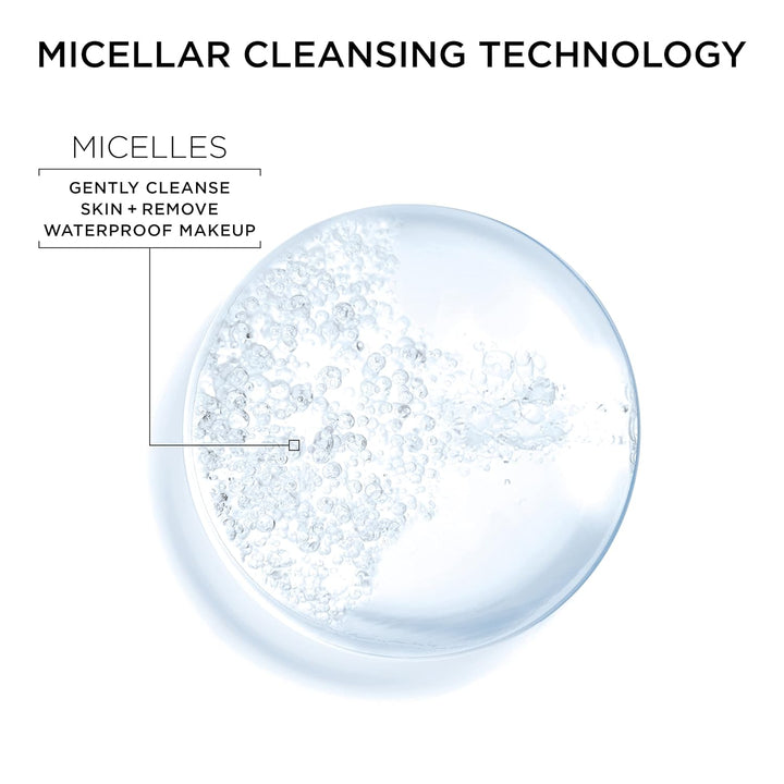 Garnier Micellar Water for Waterproof Makeup, Hydrating Facial Cleanser & Makeup Remover, Suitable for Sensitive Skin, Vegan, Cruelty Free, 13.5 Fl Oz (400Ml), 2 Count