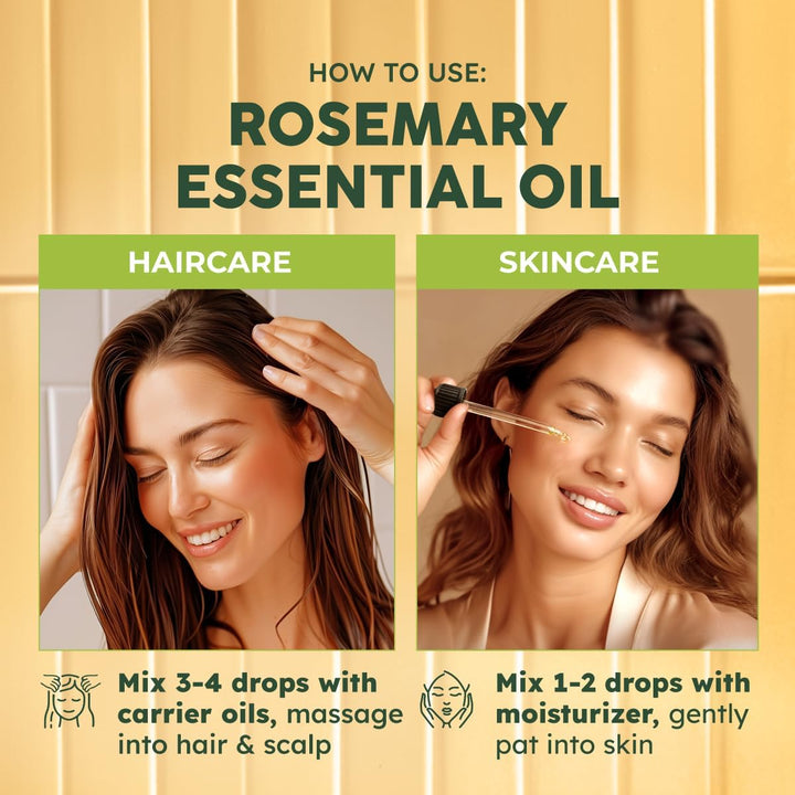 100% Pure & Natural Rosemary Oil for Hair, Skin, Aromatherapy & Soap Making Scent (4 Fl Oz / 118 Ml)