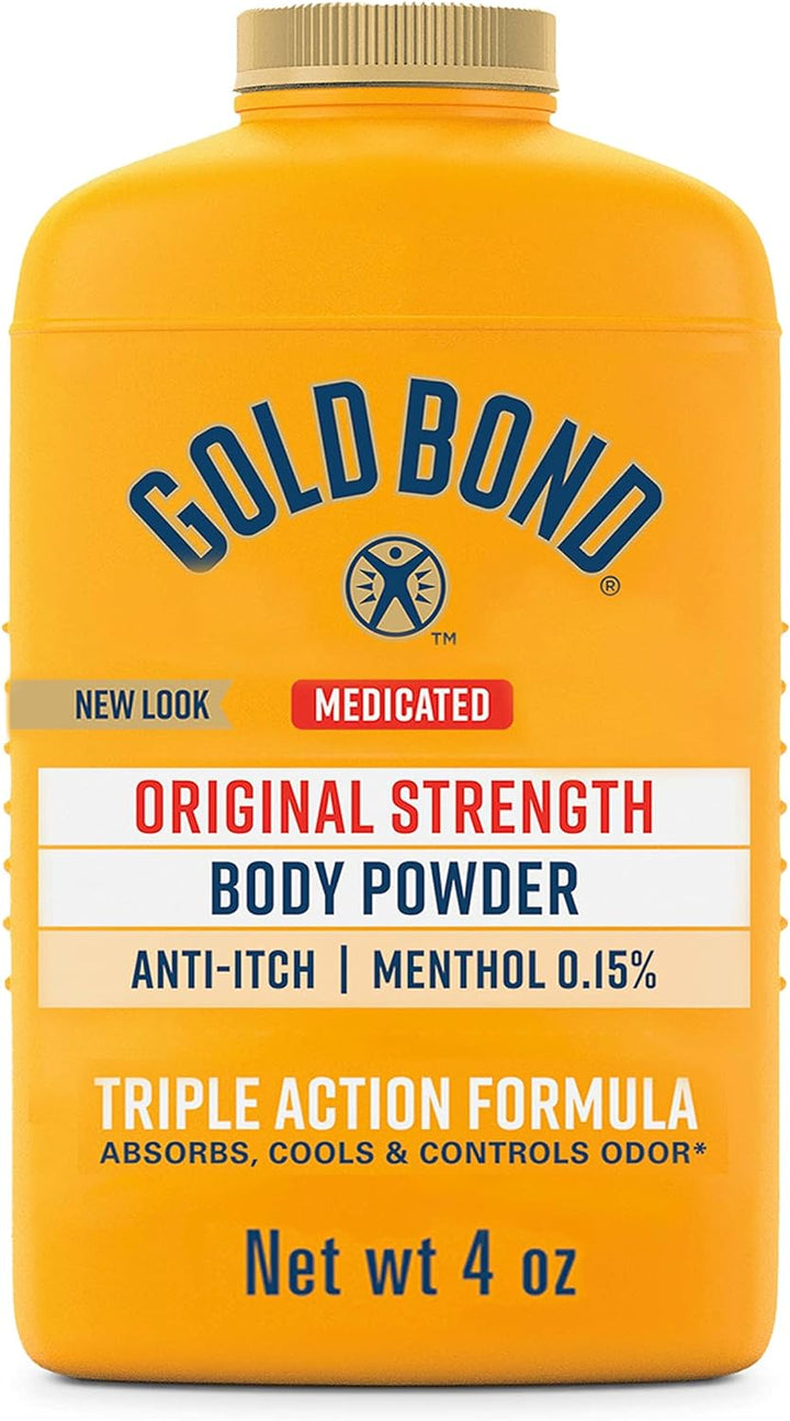 Gold Bond Medicated Original Strength Body Powder, 10 Oz., Talc-Free, Anti-Itch, Absorbs & Cools