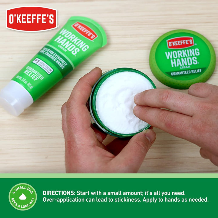 O'Keeffe'S Working Hands Hand Cream for Extreme Dryness - 3.4 Oz Jar (1 Pack) - Repairing Skincare for Cracked, Dry Hands