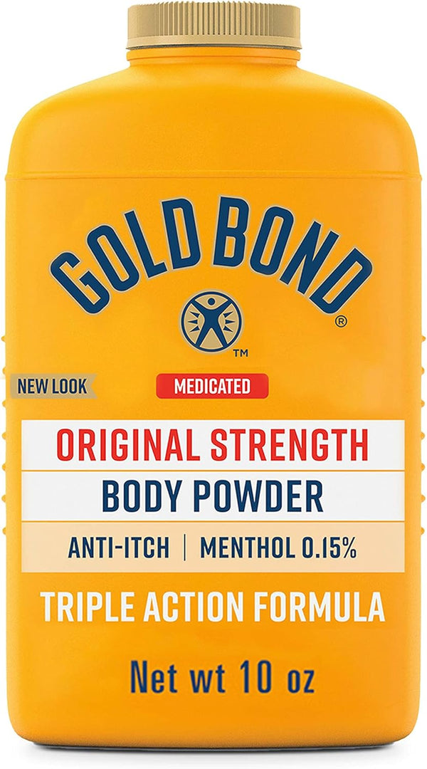 Gold Bond Medicated Original Strength Body Powder, 10 Oz., Talc-Free, Anti-Itch, Absorbs & Cools