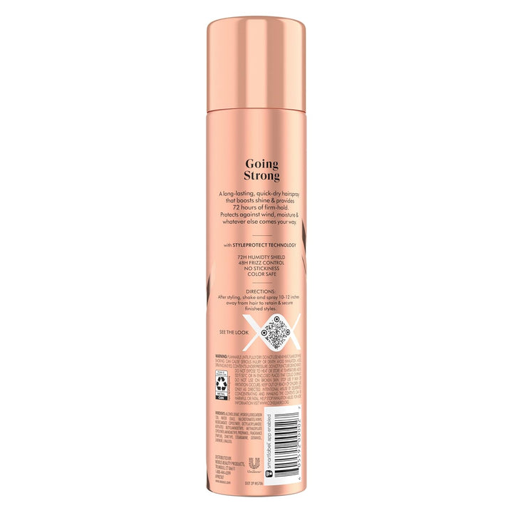 Nexxus Maximum Hold Finishing Hair Spray, for Control, Hold Hairspray for Women Hair Styling, Pink, 10 Oz