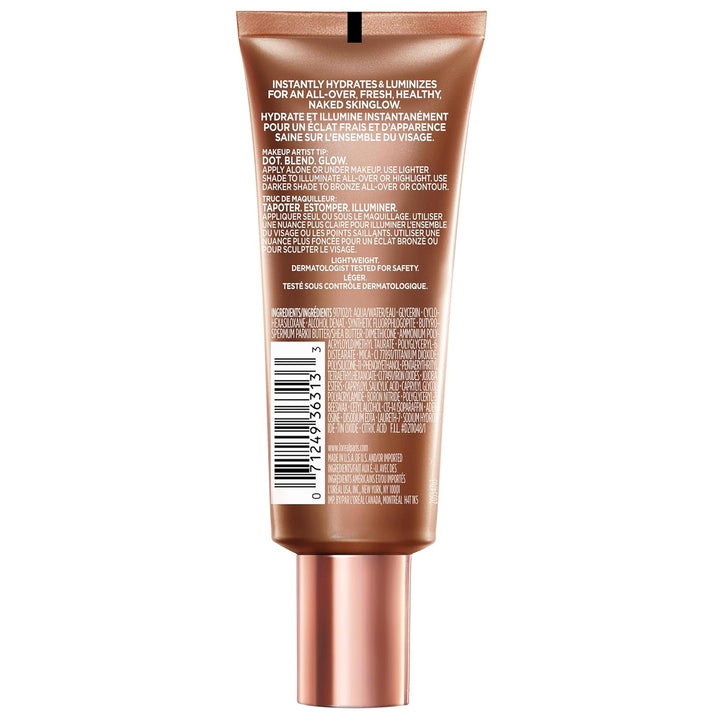 L'Oreal Paris Makeup True Match Lumi Glotion, Natural Glow Enhancer, Illuminator Highlighter, Bronzing Drops for a Sun-Kissed Glow, 904 Deep