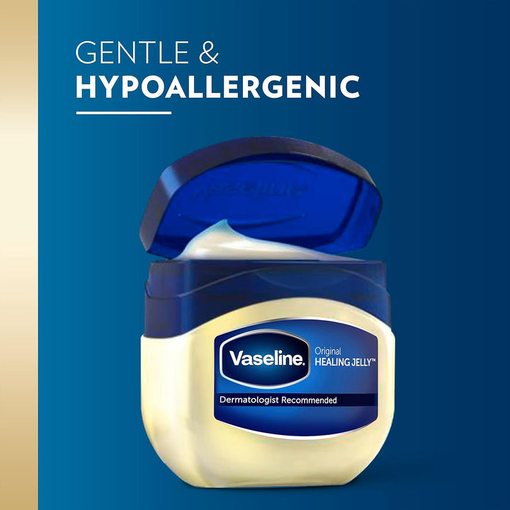 Vaseline Petroleum Jelly Original Provides Dry Skin Relief and Protects Minor Cuts Dermatologist Recommended and Locks in Moisture, 13 Ounce (Pack of 3)