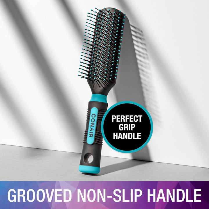 Conair Salon Results Detangling Hairbrush - for Men and Women, All Hair Types with Nylon Bristles