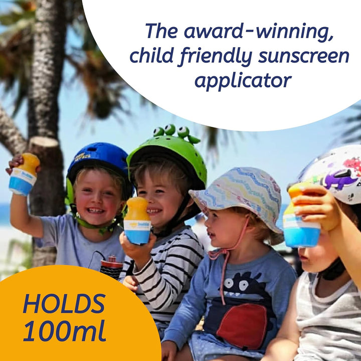 Solar Buddies Sunscreen Applicator - Pink Pack of 2 - Bpa-Free Refillable Roll on Sponge Sunscreen, Suncream & Lotion Applicator for Kids, Adults & Families - Holds 3.4Fl Oz, Perfect Size for Travel