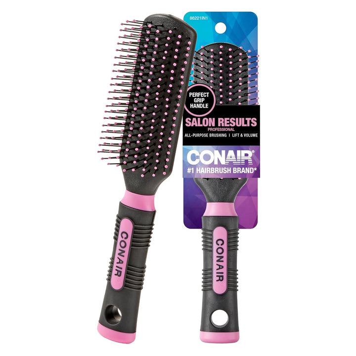 Conair Salon Results Detangling Hairbrush - for Men and Women, All Hair Types with Nylon Bristles