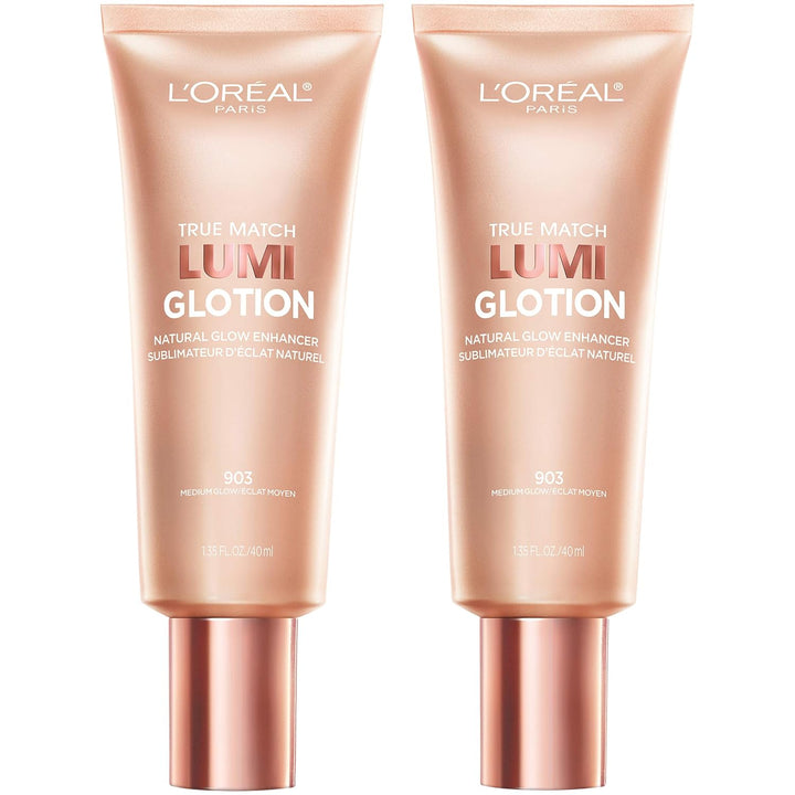 L'Oreal Paris Makeup True Match Lumi Glotion, Natural Glow Enhancer, Illuminator Highlighter, Bronzing Drops for a Sun-Kissed Glow, 904 Deep