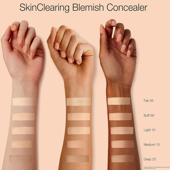 Neutrogena Skinclearing Blemish Concealer Face Makeup with Salicylic Acid Acne Medicine, Non-Comedogenic and Oil-Free Concealer Helps Cover, Treat & Prevent Breakouts, Medium 15,.05 Oz