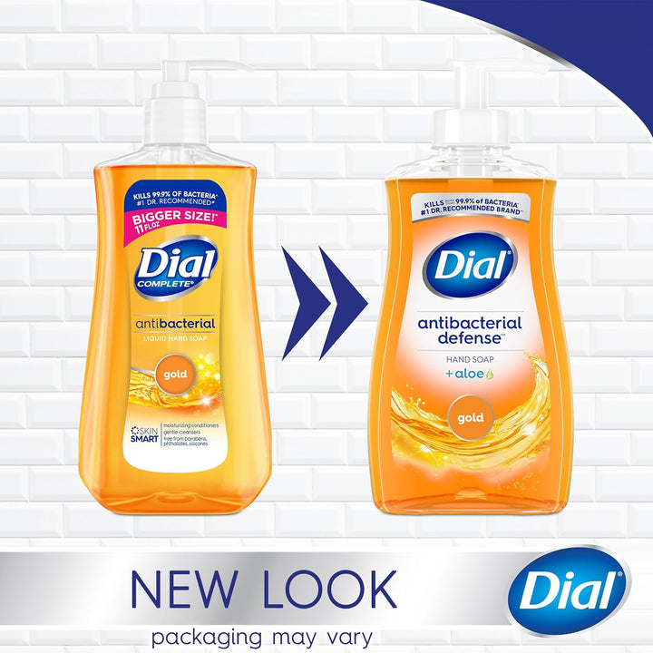 Dial Antibacterial Liquid Hand Soap, Gold, 11 Fl Oz (Pack of 4)