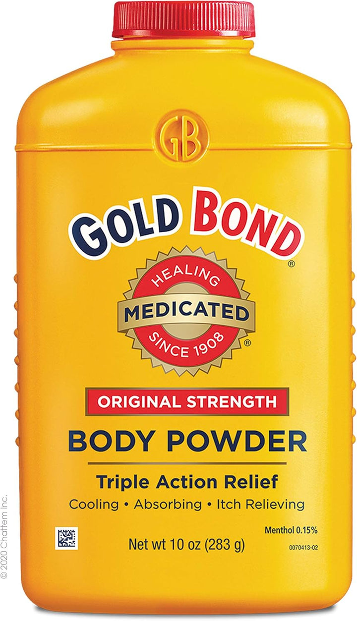 Gold Bond Medicated Original Strength Body Powder, 10 Oz., Talc-Free, Anti-Itch, Absorbs & Cools