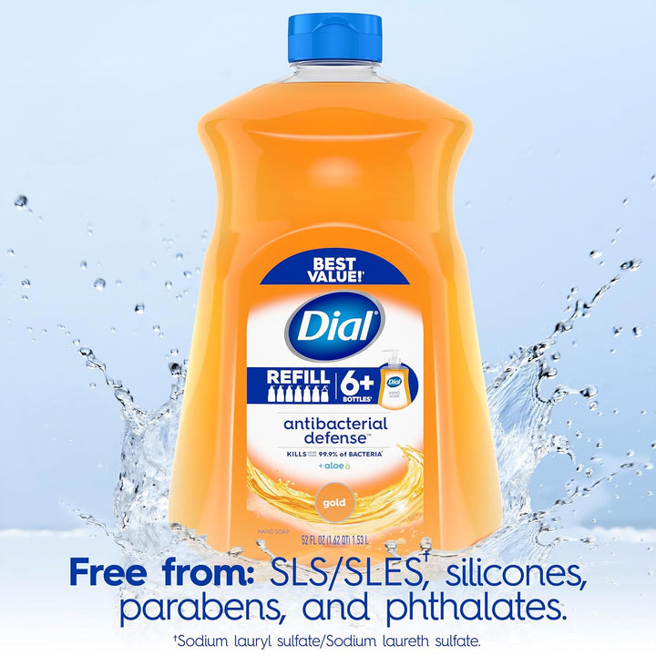 Dial Antibacterial Liquid Hand Soap, Gold, 11 Fl Oz (Pack of 4)