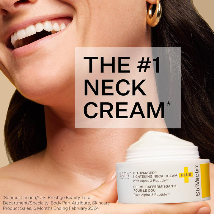 Strivectin Tighten & Lift Advanced Neck Cream plus with Alpha-3 Peptides™ for Neck & Décolleté, Smoothing Look of Wrinkles & Fine Lines, Improves Crepey Skin & Vertical Lines, for Soft Smooth Skin