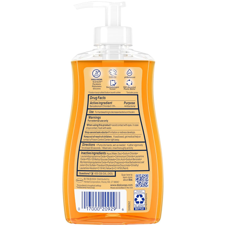 Dial Antibacterial Liquid Hand Soap, Gold, 11 Fl Oz (Pack of 4)