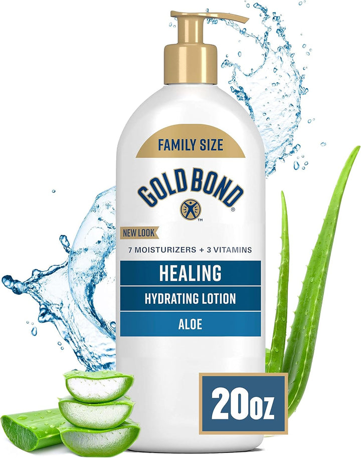 Gold Bond Ultimate Healing Skin Therapy Lotion with Aloe, 14 Oz., Non-Greasy & Hypoallergenic