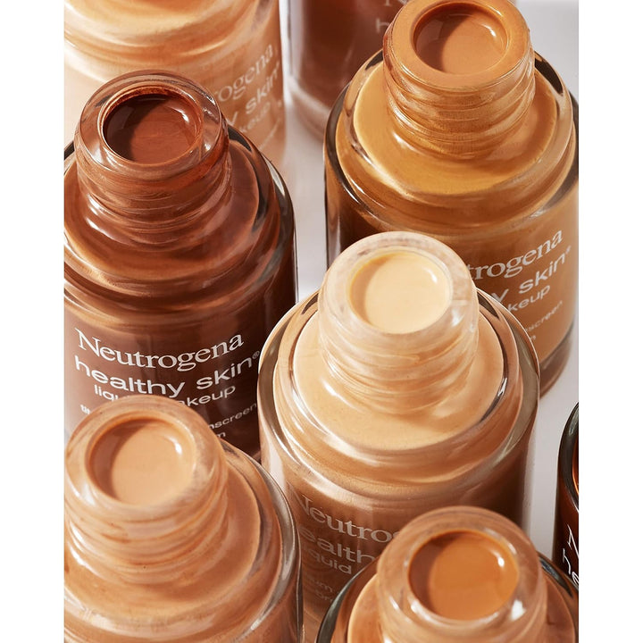 Neutrogena Healthy Skin Liquid Makeup Foundation with Broad Spectrum SPF 20 Sunscreen, Medium Coverage Foundation with Nourishing Pro-Vitamin B5, Classic Ivory 10, 1 Fl. Oz