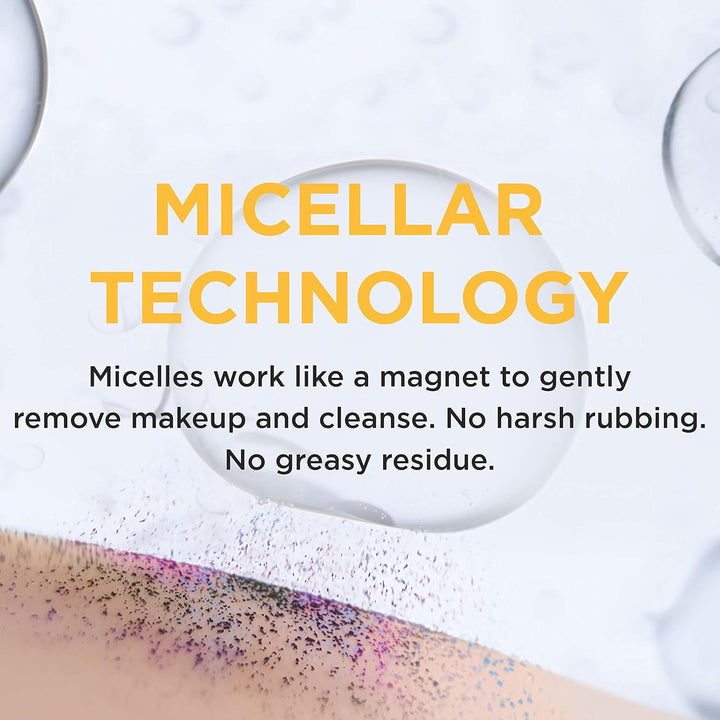 Garnier Micellar Water with Vitamin C, Facial Cleanser & Makeup Remover, Brightening & Hydrating, for All Skin Types, Vegan, Cruelty Free, 13.5 Fl Oz (400Ml), 2 Count