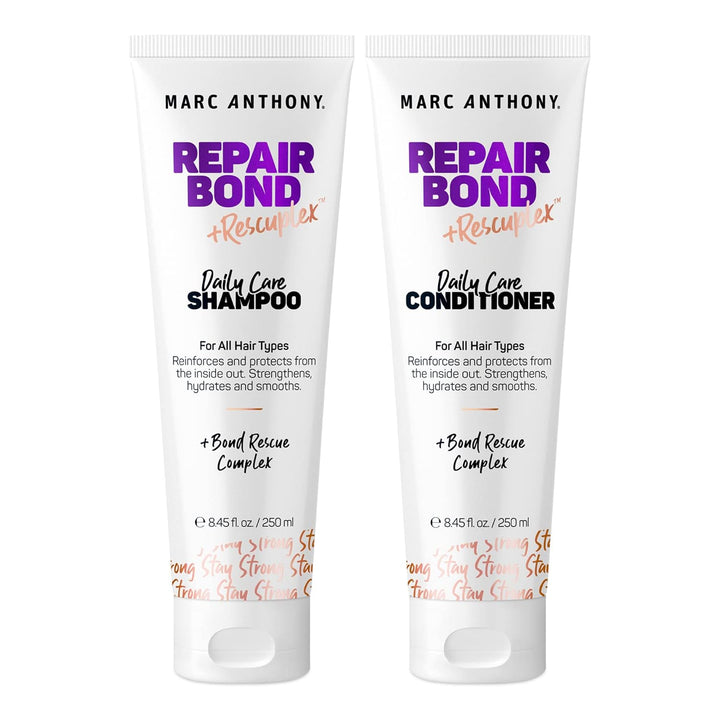Marc Anthony Shampoo and Conditioner Set, Grow Long Biotin - Anti-Frizz Deep Conditioner for Split Ends & Breakage - Vitamin E, Caffeine & Ginseng for Curly, Dry & Damaged Hair