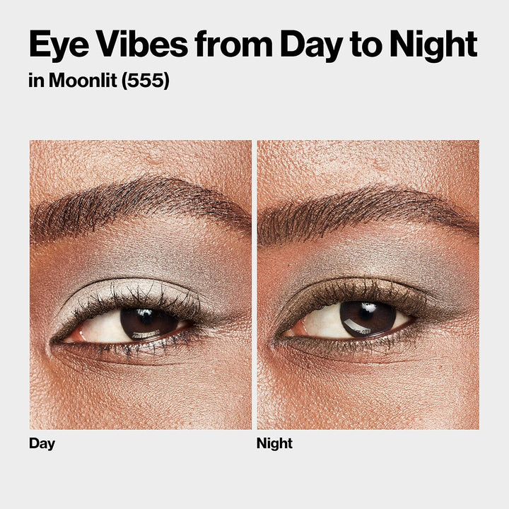 Revlon Eyeshadow Palette by Revlon, Colorstay Day to Night up to 24 Hour Eye Makeup, Velvety Pigmented Blendable Matte & Shimmer Finishes, 555 Moonlit, 0.16 Oz, 555 Moonlit, 0.16 Oz