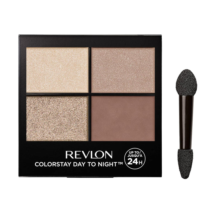 Revlon Eyeshadow Palette by Revlon, Colorstay Day to Night up to 24 Hour Eye Makeup, Velvety Pigmented Blendable Matte & Shimmer Finishes, 555 Moonlit, 0.16 Oz, 555 Moonlit, 0.16 Oz