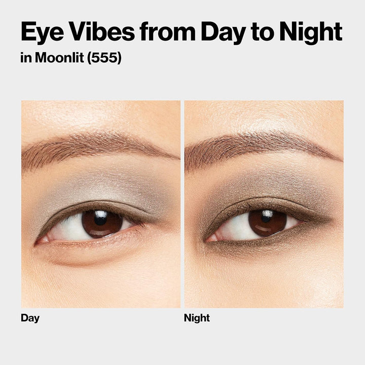 Revlon Eyeshadow Palette by Revlon, Colorstay Day to Night up to 24 Hour Eye Makeup, Velvety Pigmented Blendable Matte & Shimmer Finishes, 555 Moonlit, 0.16 Oz, 555 Moonlit, 0.16 Oz