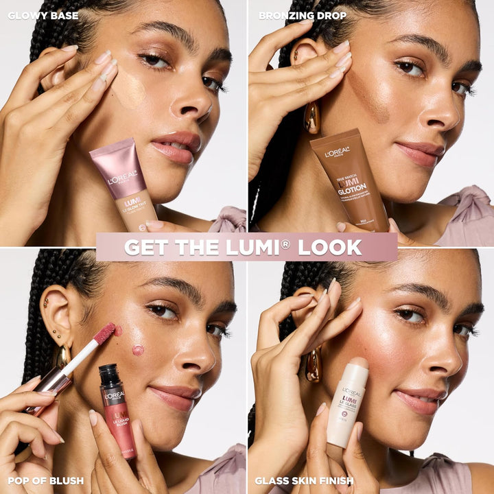 L'Oreal Paris Makeup True Match Lumi Glotion, Natural Glow Enhancer, Illuminator Highlighter, Bronzing Drops for a Sun-Kissed Glow, 904 Deep
